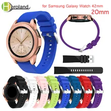 Силиконовый ремешок для samsung Galaxy Watch 42 мм, сменный ремешок 20 мм, умный Браслет для samsung Galaxy Watch, Новинка