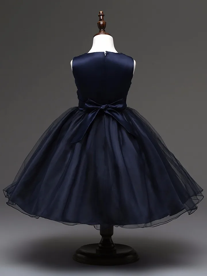 black flower girl dresses