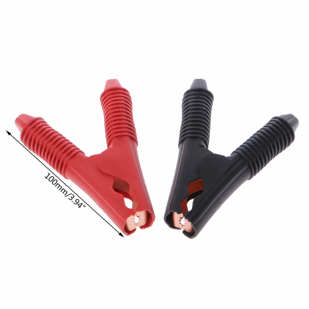 2 Pcs Vehicle Battery Charger for Crocodile Alligator Booster Testing Clip Clamp