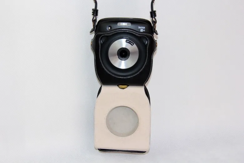 Чехол для видеокамеры из искусственной кожи для Fujifilm Instax SQ10 Fuji SQ10 сумка для камеры с ремешком черный коричневый