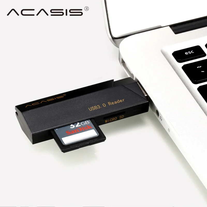 Acasis Usb 3,0 Sd мини Sd Tf кардридер карта памяти адаптер для карт памяти для ноутбука Usb 3,0 Sd карта считывателя ридер