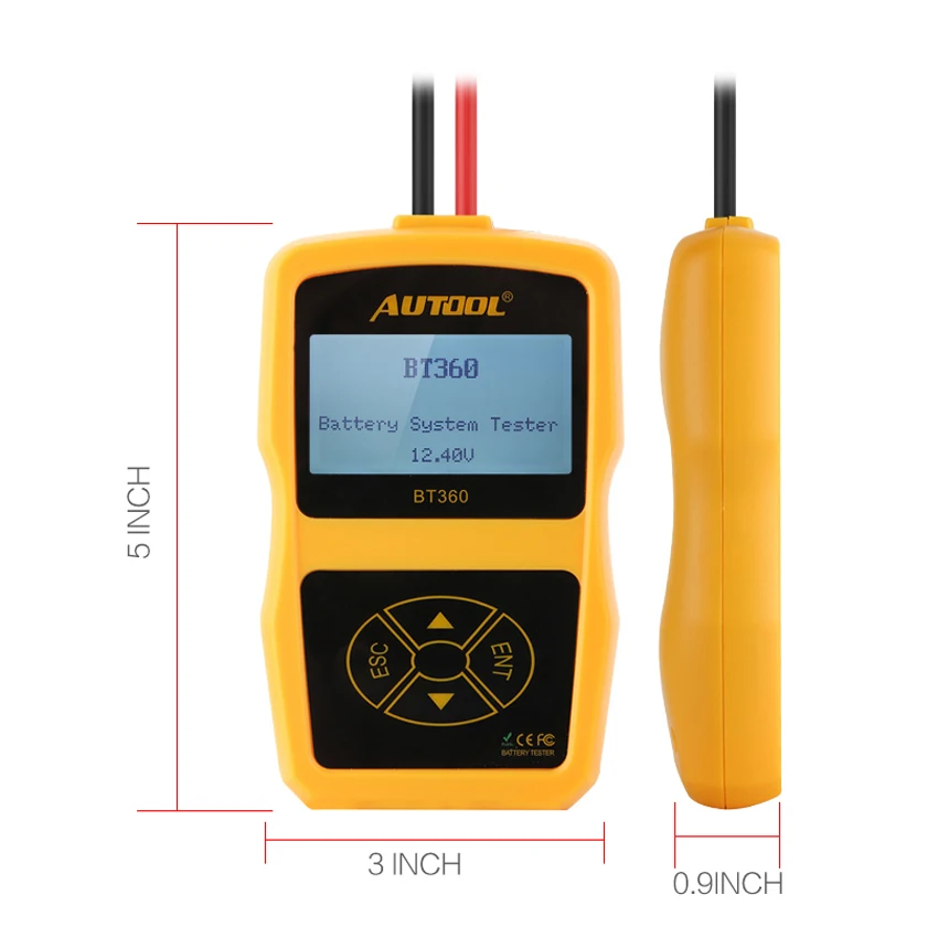 New Arrival BT-360 BT360 12V AutoBattery Tester Car Battery Tester BT 360 Higher Cost Performance then bst-460