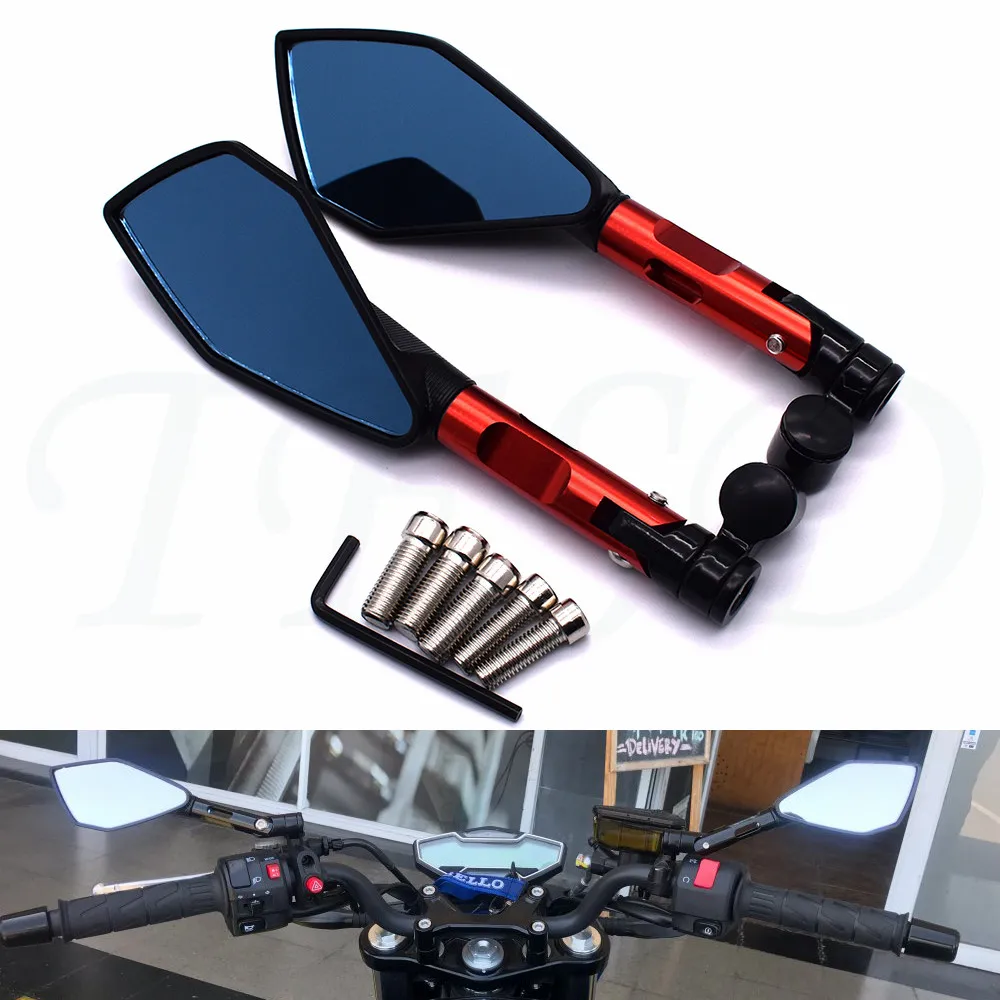 

8mm 10mm Universal Aluminum Motorcycle rearview mirror For Triumph SPEED TRIPLE DAYTONA 955i SPEED FOUR TT 600