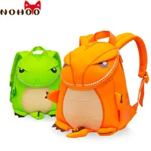 NOHOO Dinosaur Orange/Green Backpack Children Waterproof Neoprene Orthopedic School Bags for Girls Boys High Quality Kids Bag-26