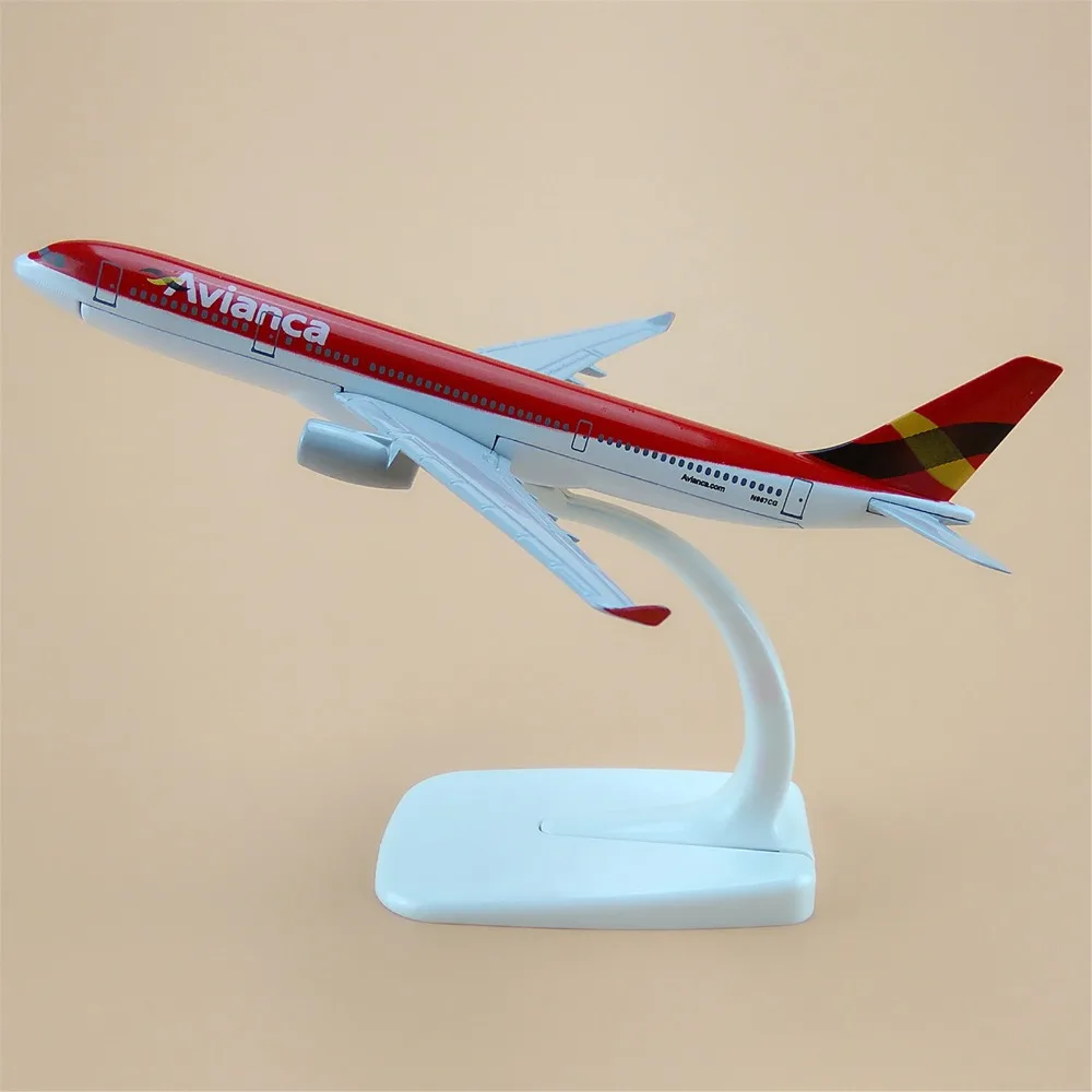16 см сплав металла воздушный Avianca авиакомпаний модель самолета Аэробус 330 A330 200