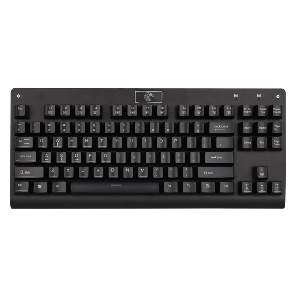 

Z-77 87 Keys Mechanical Gaming Keyboard with Blue Switches DIY Replaceable Switches - Black
