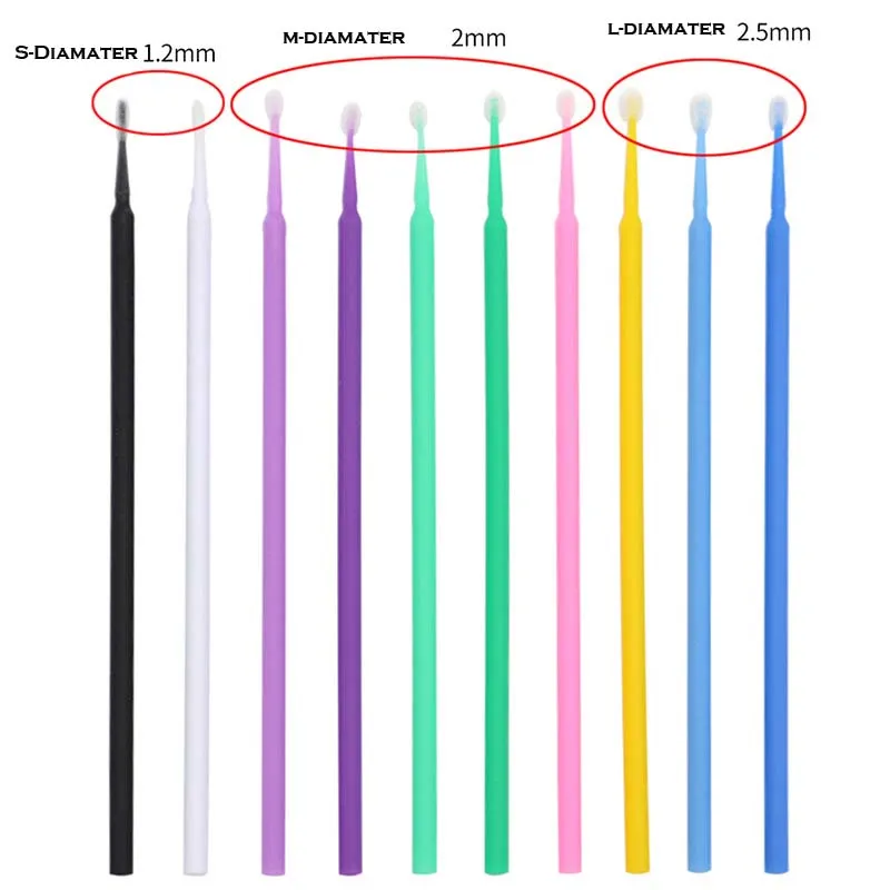 Щёточки для наращивания ресниц MicroBrush одноразовые щёточки щётки коррекции Micro Brush