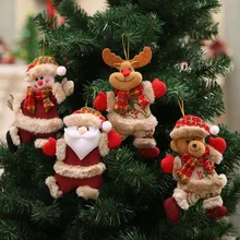 Горячая Распродажа милые домашние декоративные рождественские украшения подарок Санта-Клаус Снеговик игрушка-кукла в виде оленя висячие украшения детский подарок