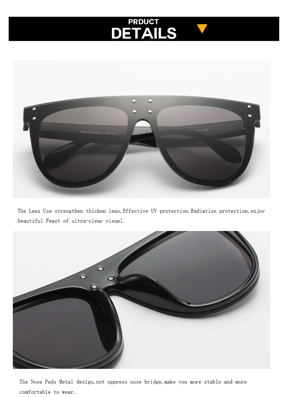 KEHU, новинка, фирменный дизайн, модные женские солнцезащитные очки пилота, с заклепками, модная оправа, квадратные солнцезащитные очки для женщин, Звездные, модные солнцезащитные очки K9297