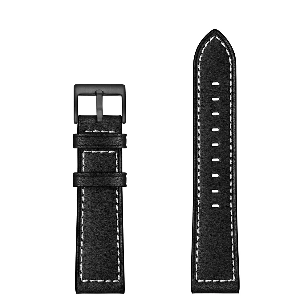 Кожаный ремешок для Huawei Watch GT/2 Pro браслет Samsung Galaxy 3 45/46 мм/Gear S3/Active 22 мм с двумя