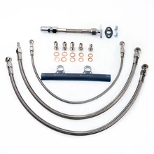 Kinugawa Turbo Oil and Water Line Kit for Nissan RB20DET RB25DET Top Mount w for Garrett