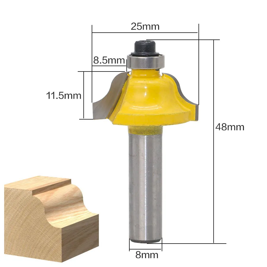12 шт. фрезерные Фасонная фреза Набор бит 8 мм дерево резак карбида хвостовик мельница Деревообработка Отделка гравировка вырезка резка