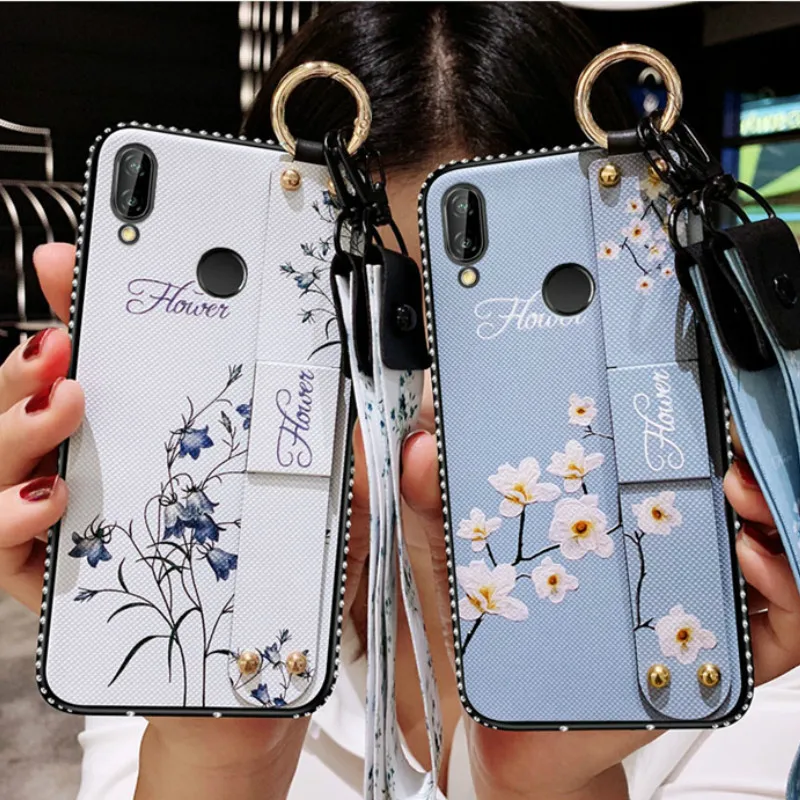 

Wrist Strap Case For Xiaomi Redmi A1 A2 MAX2 3 8 8SE 9 9SE Note 3 4 4X 5 5A 6 6A 7 Plus Pro Lite Vintage Flower CoverWithLanyard