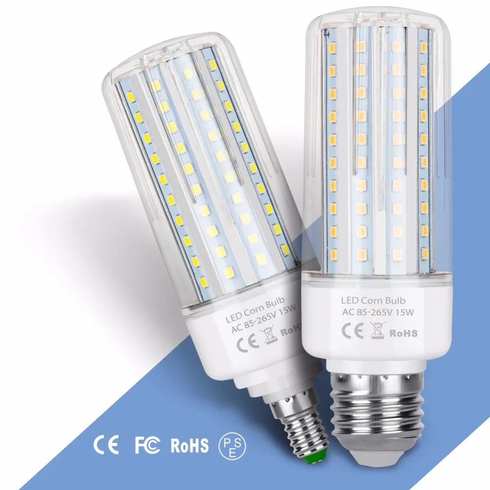 

E27 Led 220V Corn Lamp E14 Led Bulb 2835 85-265V 45 75 120 138leds Bombilla 5W 10W 15W 20W Lampada No Flicker Led Light for Home