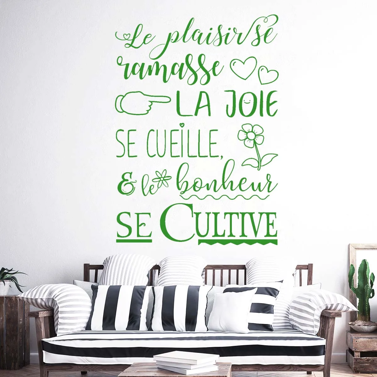 Sticker Citation Le Plaisir Se Ramasse La Joie Vinyl Wall Art Decal Wallpaper Living Room Home Decor Poster House Decoration Wall Stickers Aliexpress
