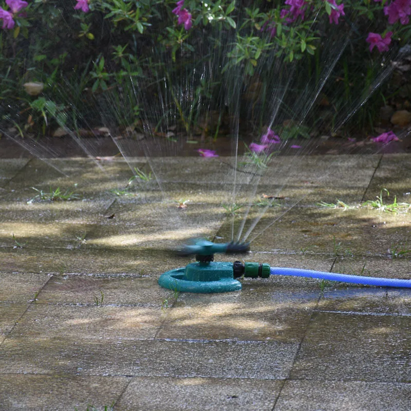 Сад орошения спринклеры автоматический полив газоном 360 градусов круг вращающийся распылитель воды 3 насадки три руки 1 компл