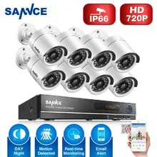 SANNCE 8CH 720P HD CCTV Security System 8CH 1080N DVR 8PCS 720P IR-CUT AHD 1.0MP CCTV Camera System 1280TVL Surveillance Kit