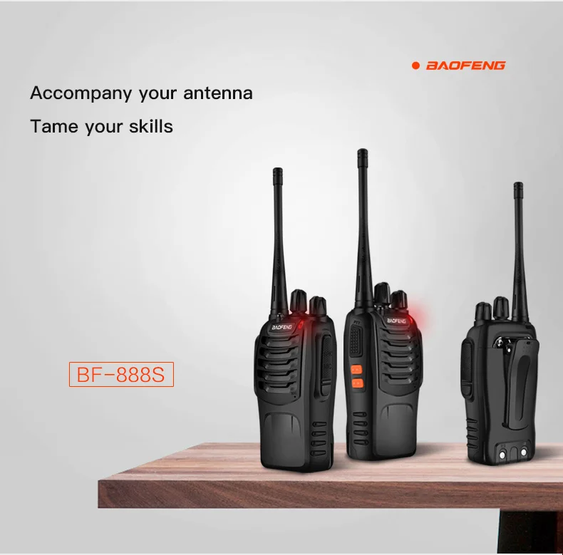 2 шт BAOFENG BF-888S рация UHF двухстороннее радио baofeng 888 s UHF 400-470 MHz 16CH Портативный приемопередатчик с наушником