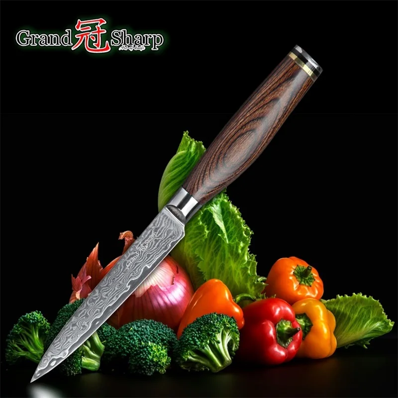 Grandsharp набор ножей из дамасской стали 2 шт. Дамасская японская нержавеющая сталь