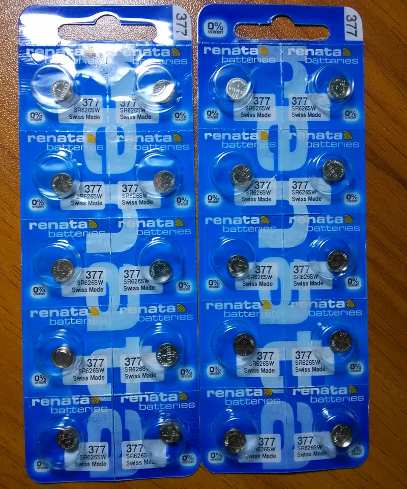20X Рената оксида серебра часы Батарея 377 SR626SW 626 1 55 V % оригинальный бренд renata