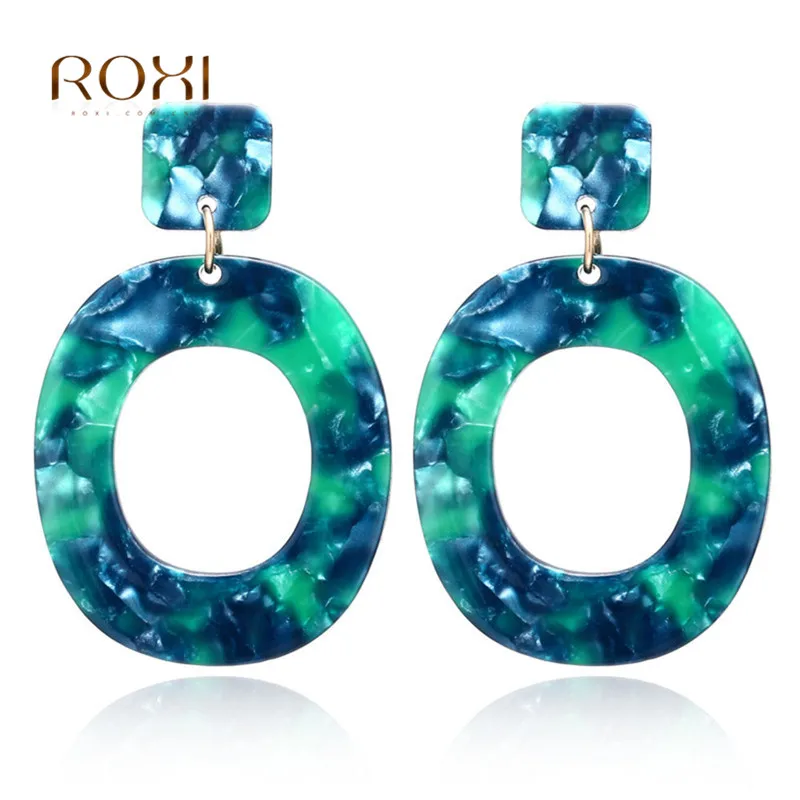 

Acrylic U-Shape Leopard Print Big Earrings For Women Jewelry Earing Oorbellen Brinco 2018 fashion jewelry boucle d'oreille Z4