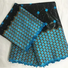 Базен riche getzner кружевная ткань Африканская Хлопковая одежда с вышивкой бассейна выскочка ткани Африканское парчовое ткань 5+ 2 ярдов/партия