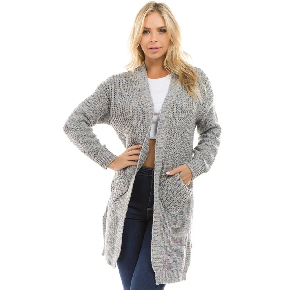 

windbreaker womens open stitch solid woman knit trench spring elegant female long knit trench plus size clothes gothic coat