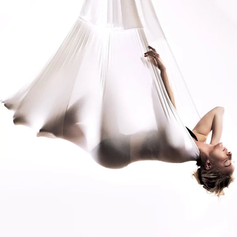 

Elastic 5 Meters Aerial Yoga Hammock Swing Latest 16 Colors Multifunction Anti-gravity Yoga Belts For Yoga Training Yoga Sport