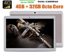2017 El Más Nuevo de 10 pulgadas Tablet PC 3G 4G Lte Ocat Core 4 GB RAM 64 GB ROM Dual SIM Card Android 6.0 IPS tablet PC 10