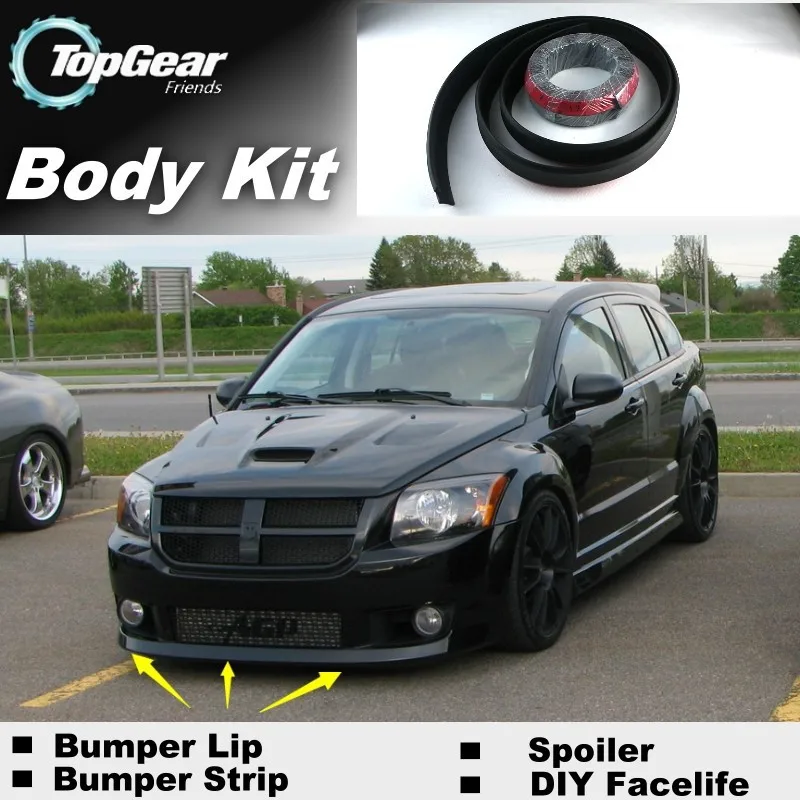 Lábios para Dodge Saia para tg Amigos para Carro Pára-choques Lábio Defletor Caliber Spoiler Dianteiro Tuning - Corpo Kit Tira 4 Saia abertura frontal