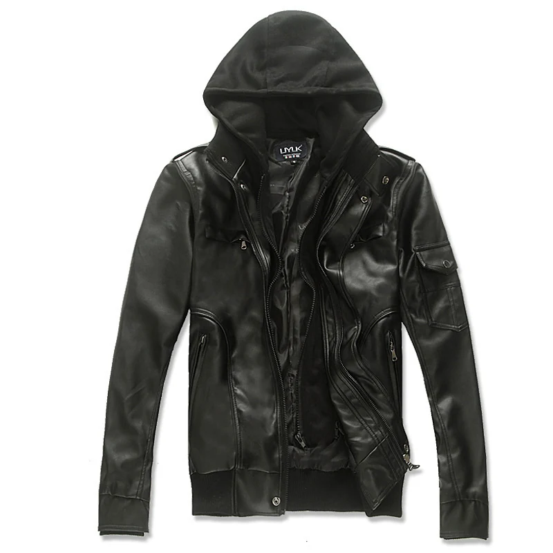 Uyuk normic exude fashion motorcycle leather jacket male disassembly