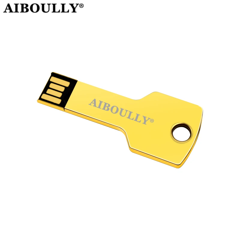 AIBOULLY 2,0 металлический ключ 64 ГБ USB флэш-накопитель 4 ГБ 8 ГБ 16 ГБ 32 ГБ Usb флешка карта памяти Флешка карта памяти флешка