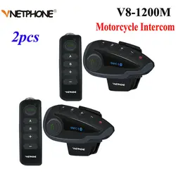 2 шт Vnetphone V8 Bluetooth домофон NFC 5 мотоциклистов руль пульт дистанционного Управление Communicator Шлемы-гарнитуры