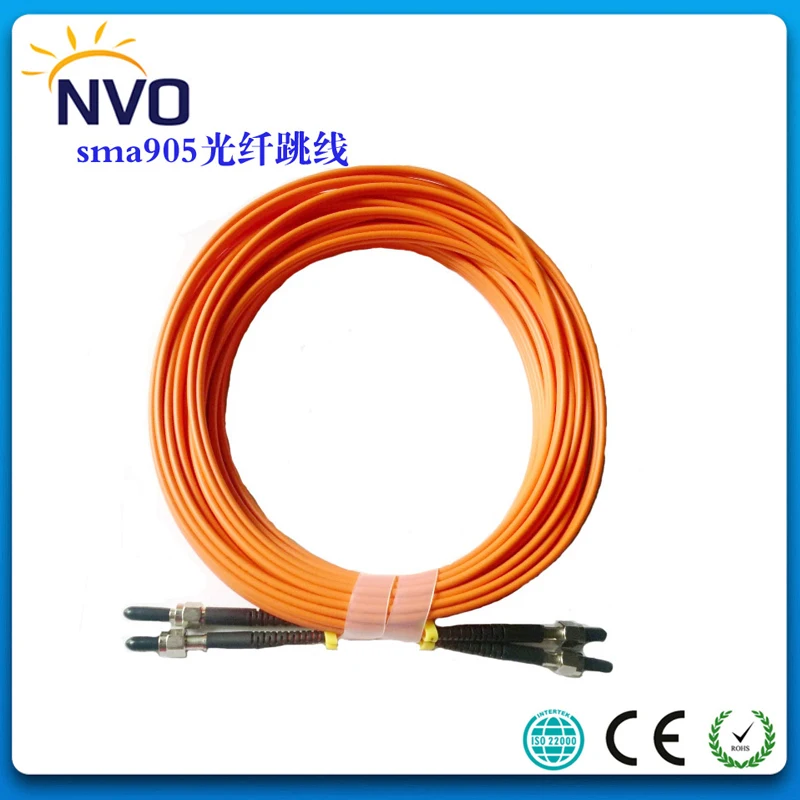 

5Pcs/Lot,SMA-SMA MM(62.5/125) Duplex 20M,Ceramic Ferrule,PVC Jacket,3.0 mm SMA Fiber Optic Patch Cord/Fiber Optic Jumper
