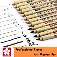 1 шт. японская Сакура Профессиональный крючок линия пигма Искусство Маркер Ручка водонепроницаемый Рисование граффити мультфильм кисть Канцелярский набор подарки