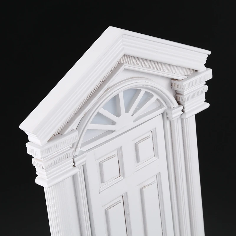 Модный 1:12 винтажный кукольный домик миниатюрное украшение современные белые деревянные двери 6 панель с рамкой Белый