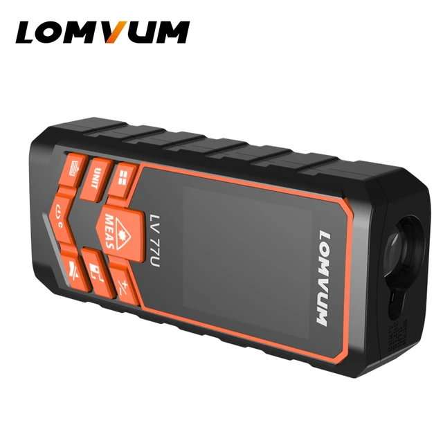 LOMVUM Rechargeable Handheld Trena Laser Rangefinder 77U 120M Digital Laser Distance Meter Electrical Tape Measuring Tools
