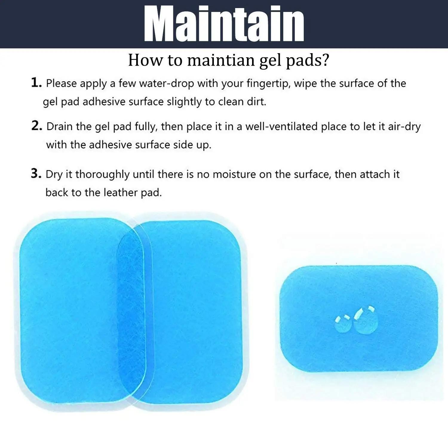 100PCS Fitness Gel Pads Replacement For EMS Muscle Training ABS Abdominal Trainer Hydrogel Electrode Pad