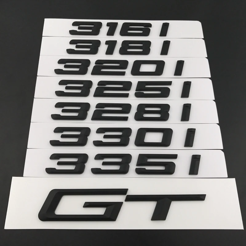 

Car Styling Matt Black for BMW 3-series F30 F31 F34 E90 E46 316i 320i 325i 330i 335i Rear Boot Trunk Emblem Lettering Badges