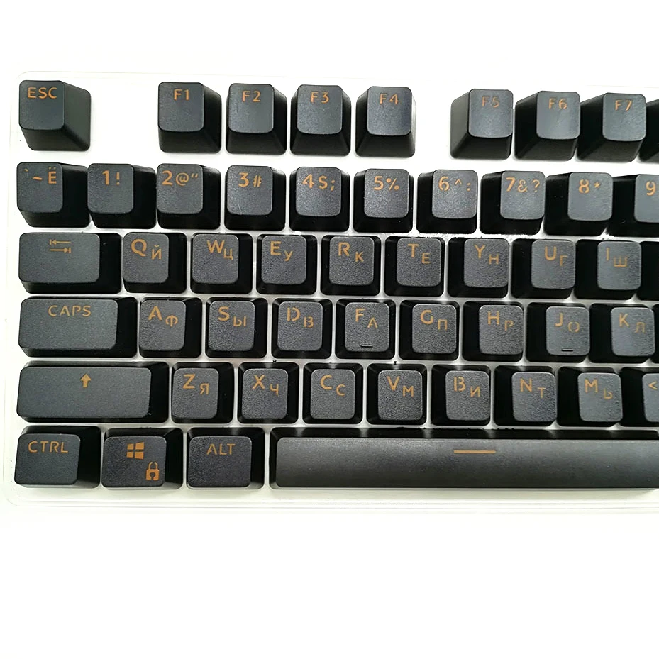 Черно белая крышка ключа ABS на русском языке s для переключателей Cherry MX