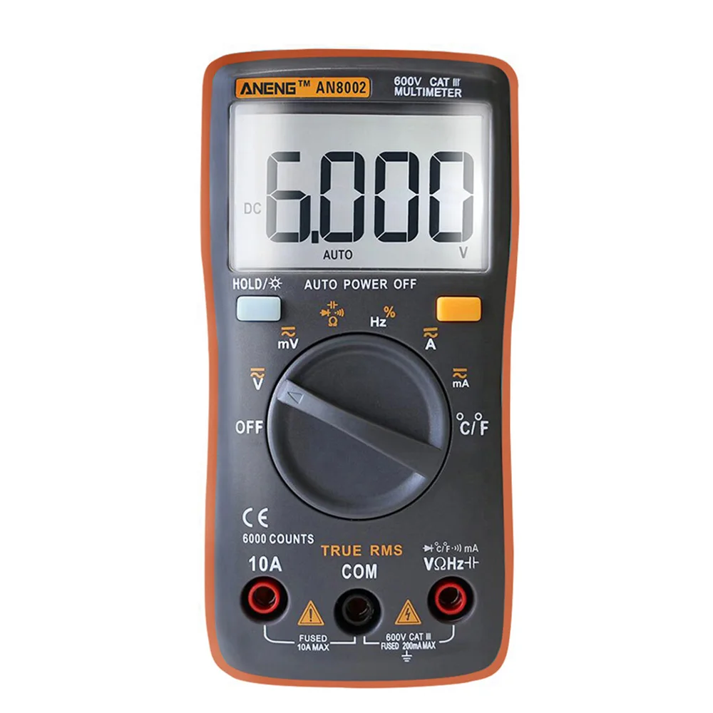 ANENG AN8002 мультиметр цифровой digital multimeter tester тестер транзисторов 6000 отсчетов Мультиметр автоматический zt102 тестор мультимерт карманный аналоговыйцифровой тестеры esr метр конденсатор