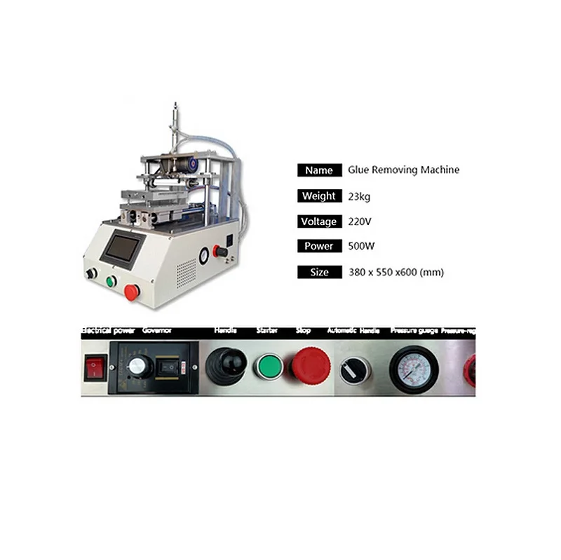  4 moulds lcd refurbishment automatic Touch screen oca glue remover machine with 1L pump
