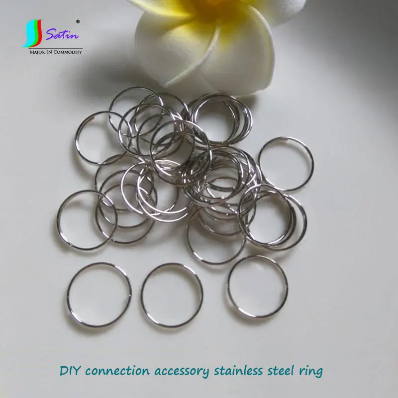 

270pcs 14mm Thin Silvery Stainless Steel Connection Ring For Making Keychain,Jewelry,Sequins Curtain Accessories Ring S0877L