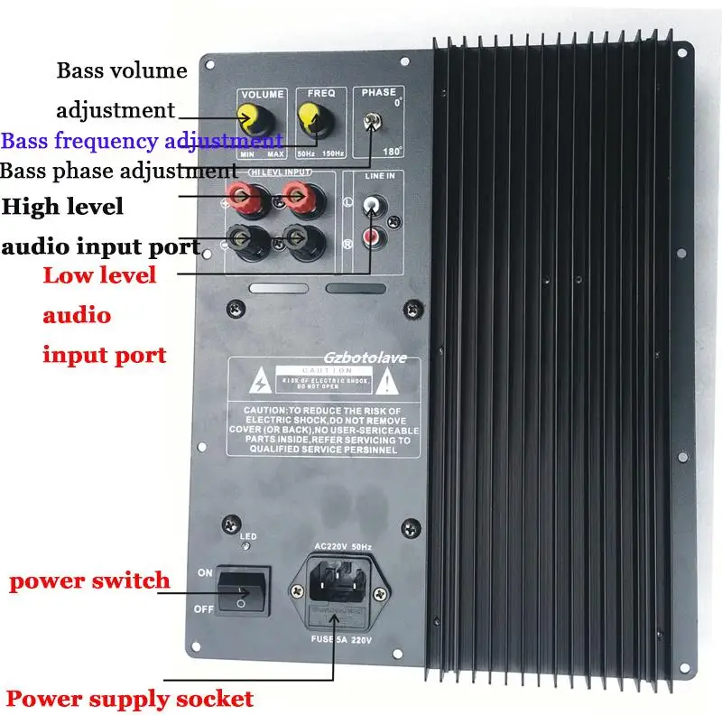 300 Вт сабвуферный усилитель доска фильтр низких частот сабвуфер чистый домашний кинотеатр активный сабвуфер усилитель