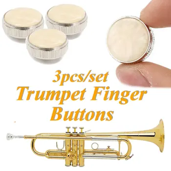 

3Pcs/set Copper Trumpet Finger Buttons Valve Finger Trumpet Cap Screw Cover For Musical Bass Instrument Trumpet Repairing Parts