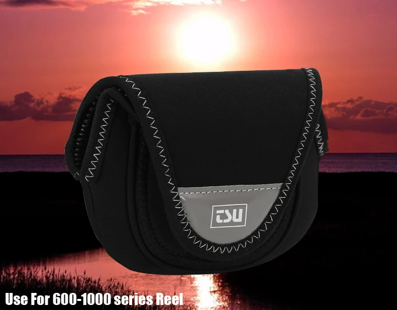 Spinpoler Black Reel Storage Bag Baitcasting Spinning Fishing Reel Protective Case Cover Pouch Storage Portable Bag  (1)
