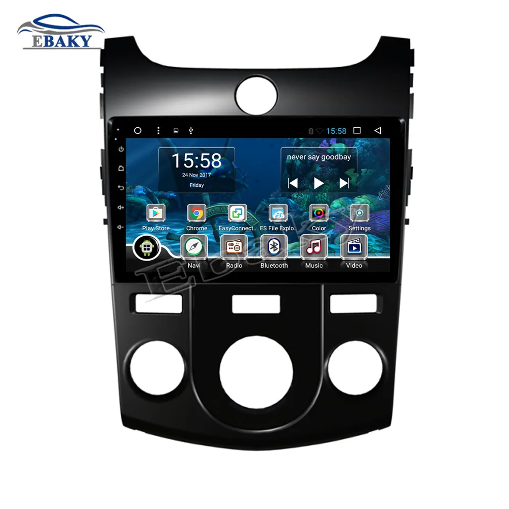 Flash Deal NaviTopia 9inch 1GB/2GB RAM Quad Core/Octa Core Android 7.1/8.1 Car DVD Radio for KIA Forte/Cerato 2009- with GPS 2