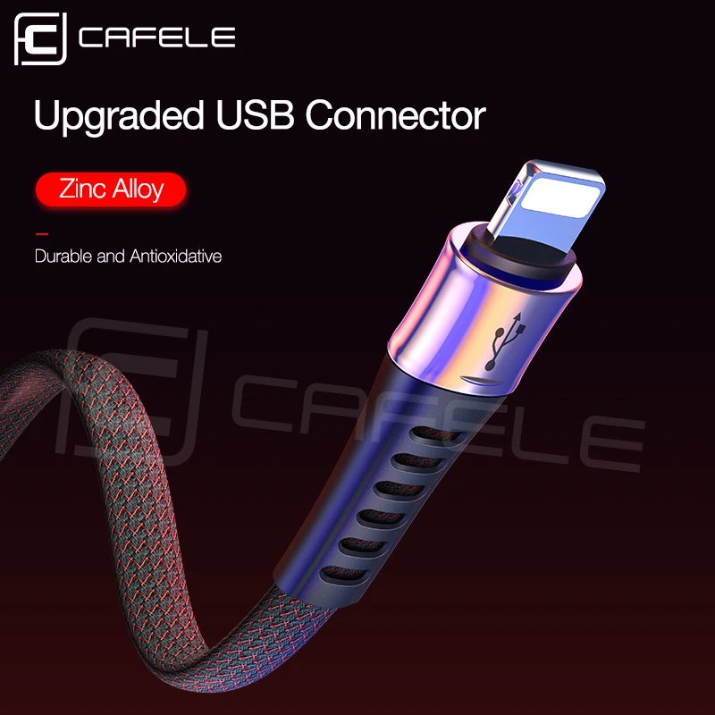Cafele мобильный телефон USB кабель для iPhone 7 6S Max 3A Быстрый кабель для зарядки USB type C Micro 130 см кабель для передачи данных для samsung Xiaomi