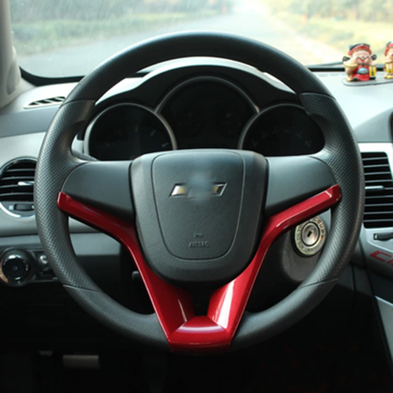 Для Chevrolet Cruze седан хэтчбек 2011- Автомобильный Стайлинг крышка рулевого колеса наклейка автомобильный Стайлинг
