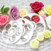 Горячая 6 шт торт с помадной глазурью, поделки из сахара розы украшение для печенья Форма Жевательная паста резак инструмент